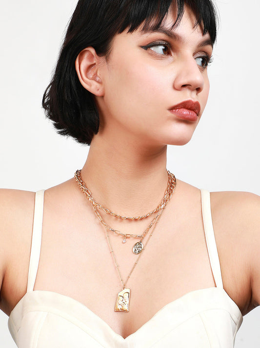 Gold-Plated Layered Necklace