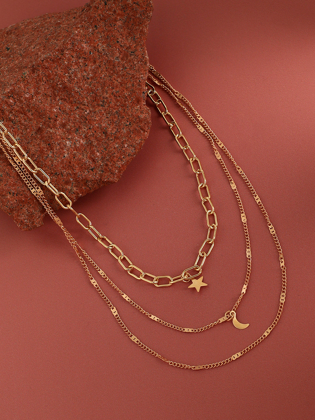 Gold-Plated Layered Necklace