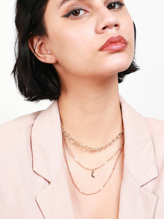 Gold-Plated Layered Necklace