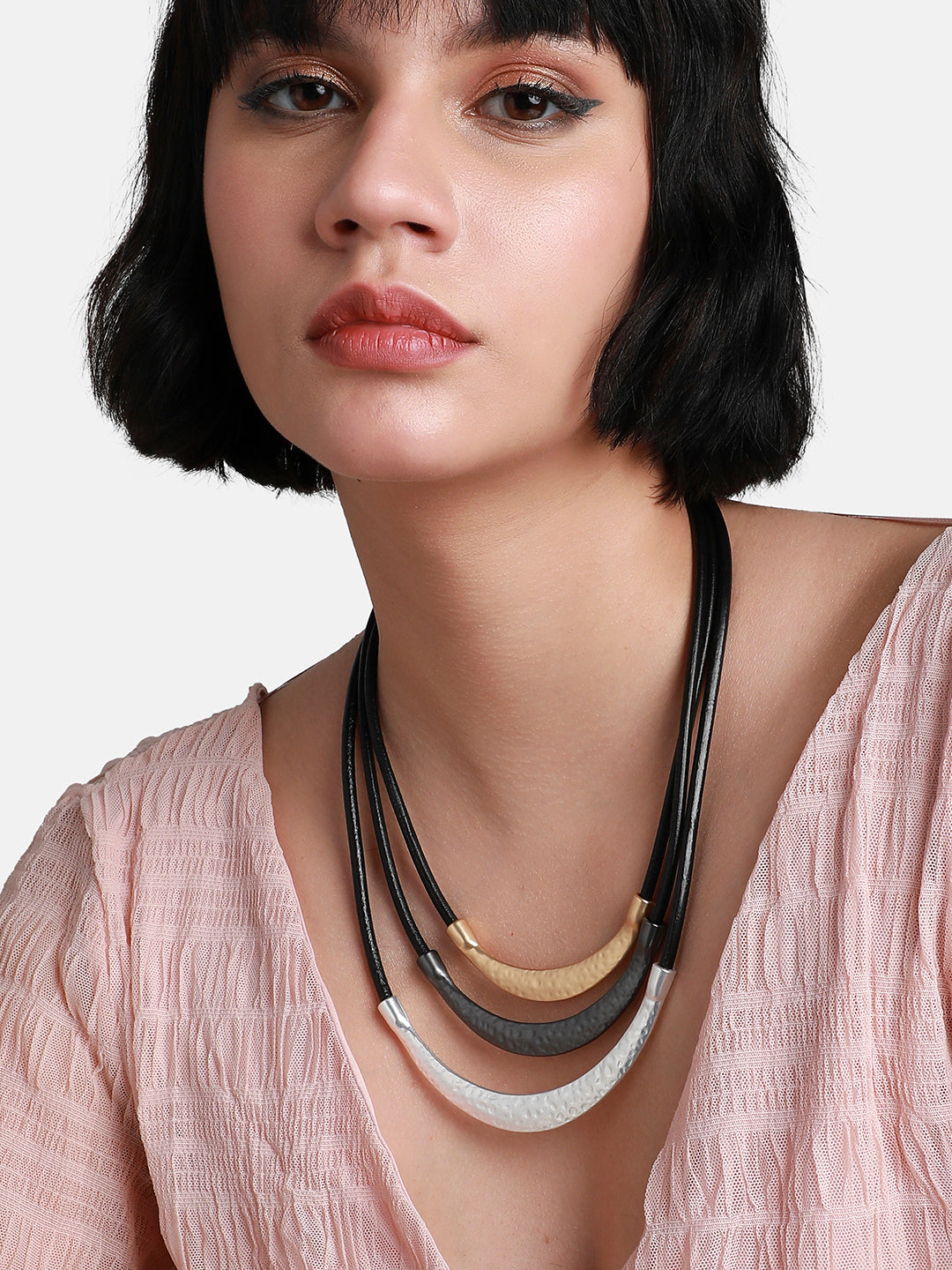 Silver-Plated Layered Necklace
