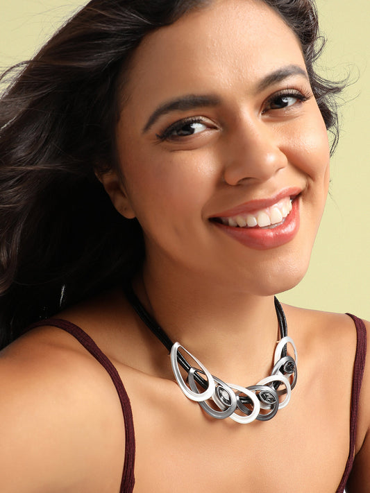 Stone-Studded Statement Necklace