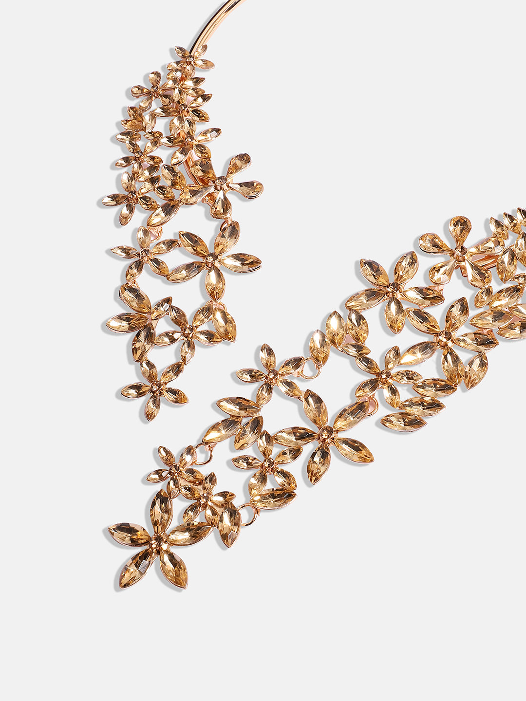 Gold-Plated Stone-Studded Necklace