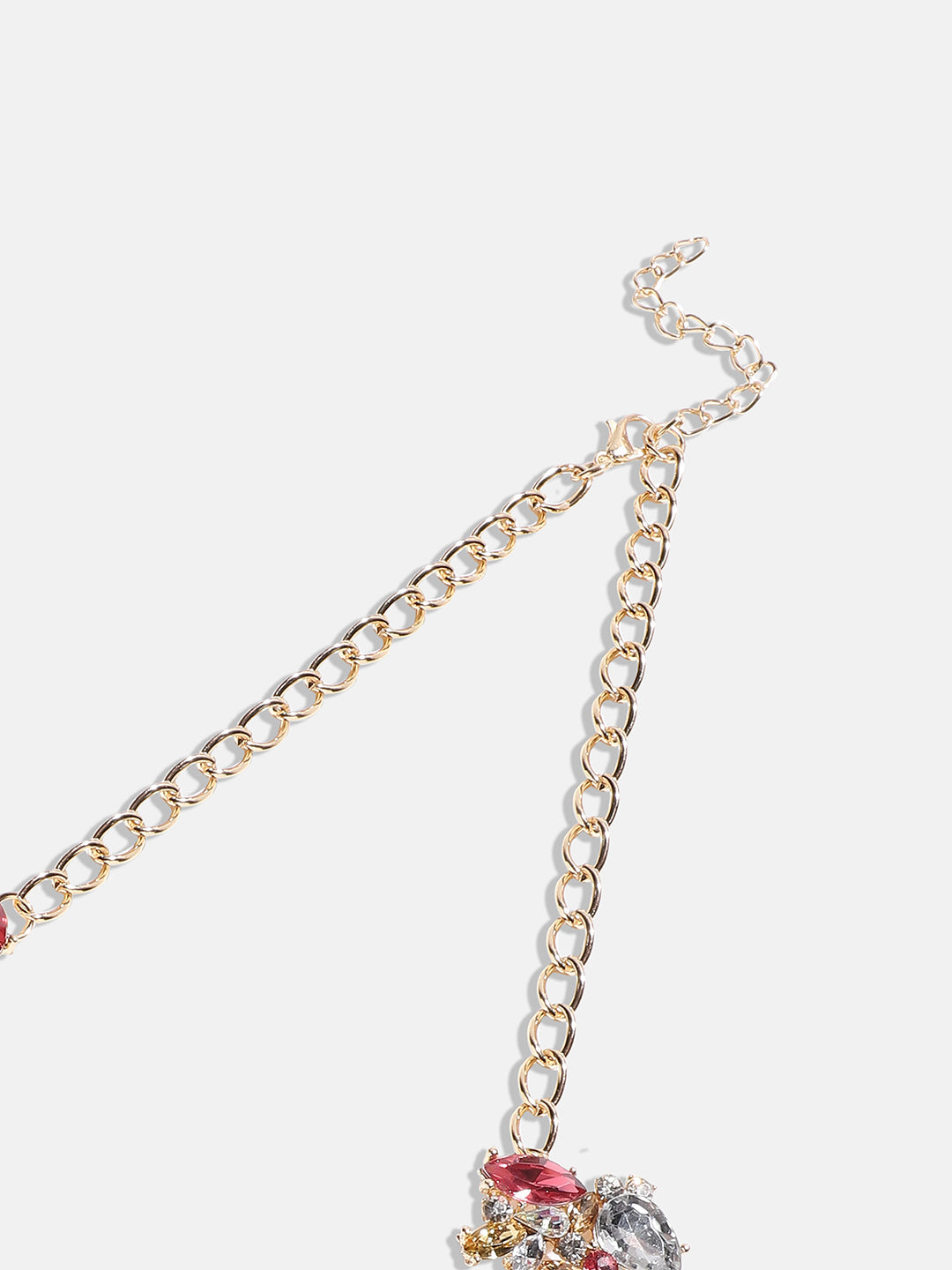 Gold-Plated Crystal-Studded Necklace