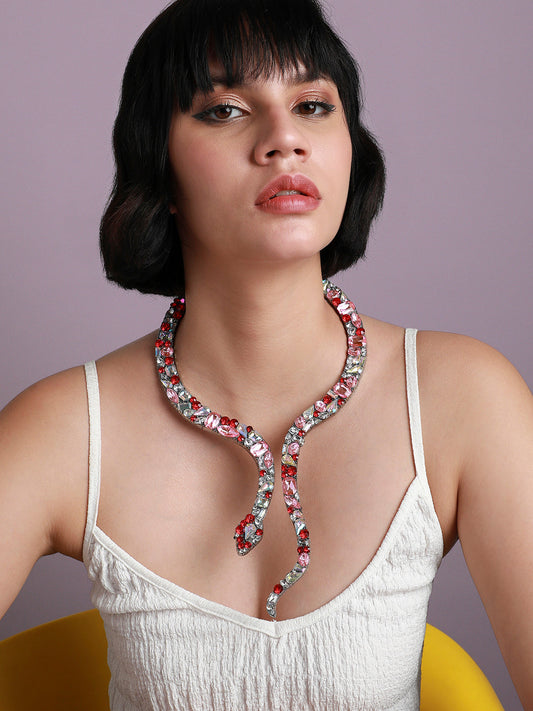 Stone-Studded Statement Necklace