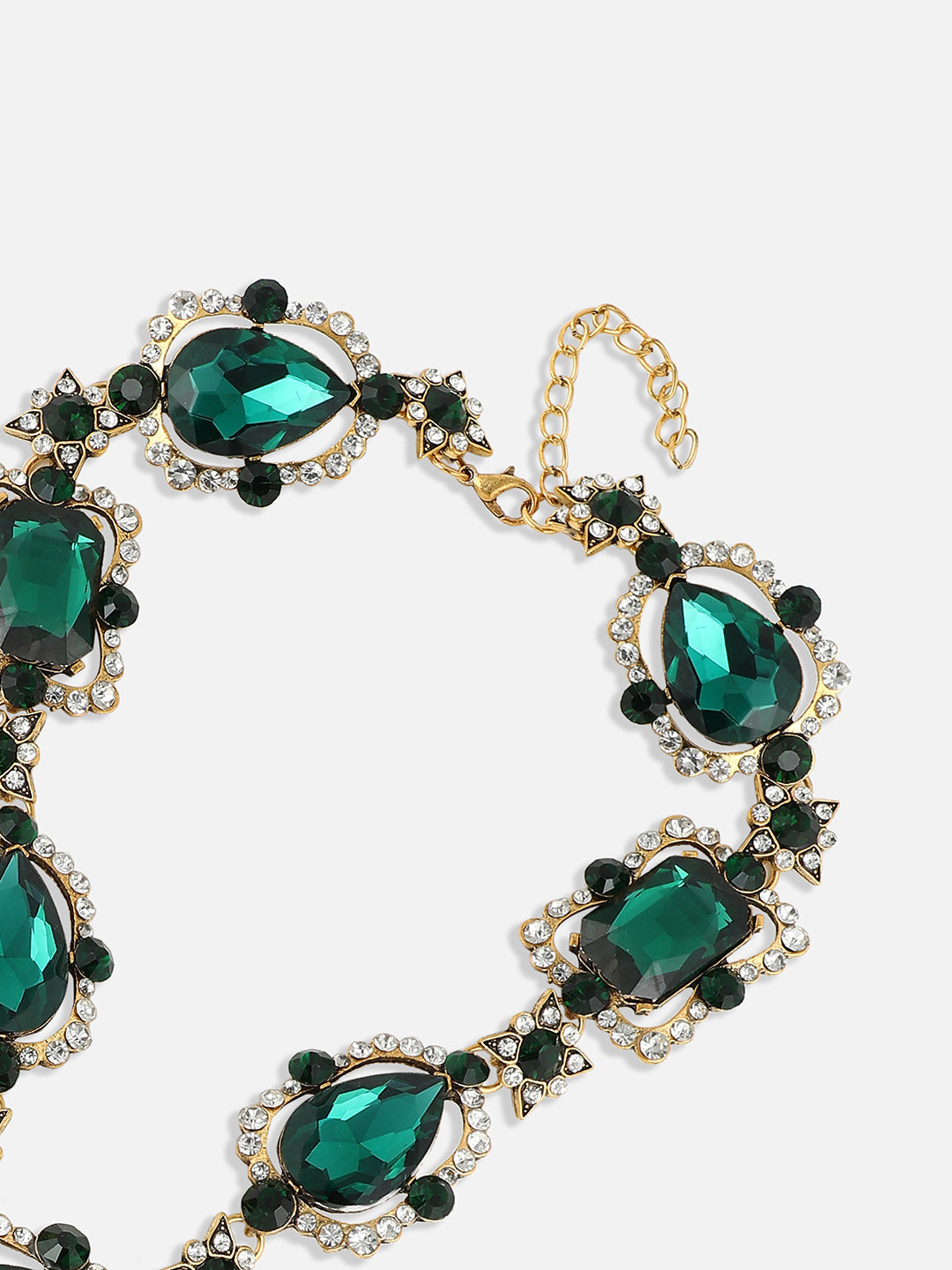 Gold-Plated Crystal Necklace