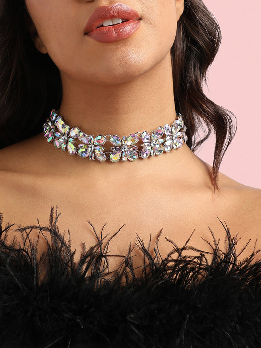 Silver-Plated Choker Necklace