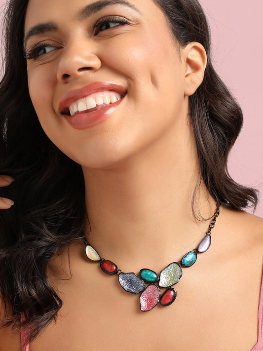 Stone-Studded Statement Necklace
