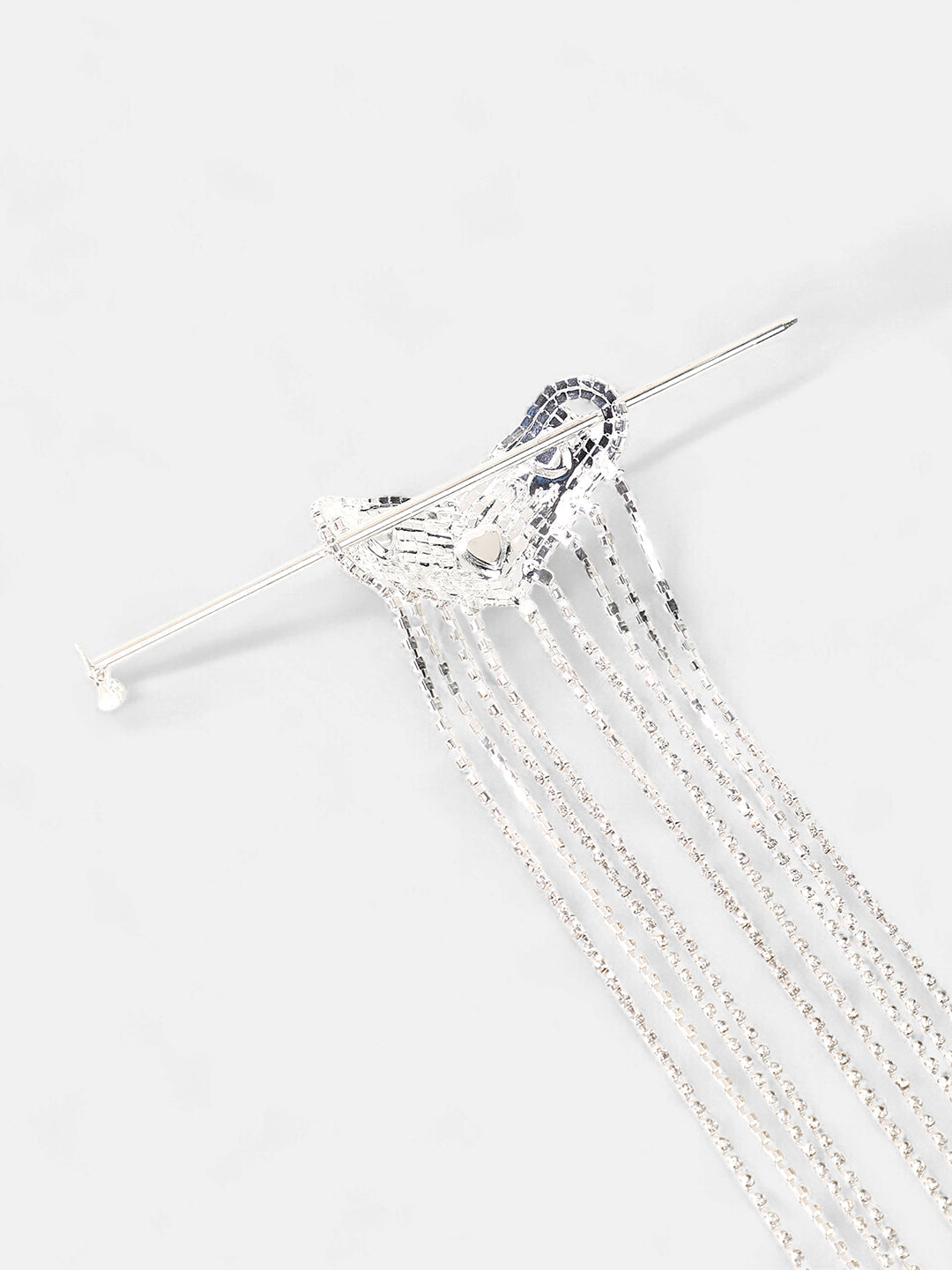 The Dagger Heart Hairpin - Crystal Silver-SOHIPN6138