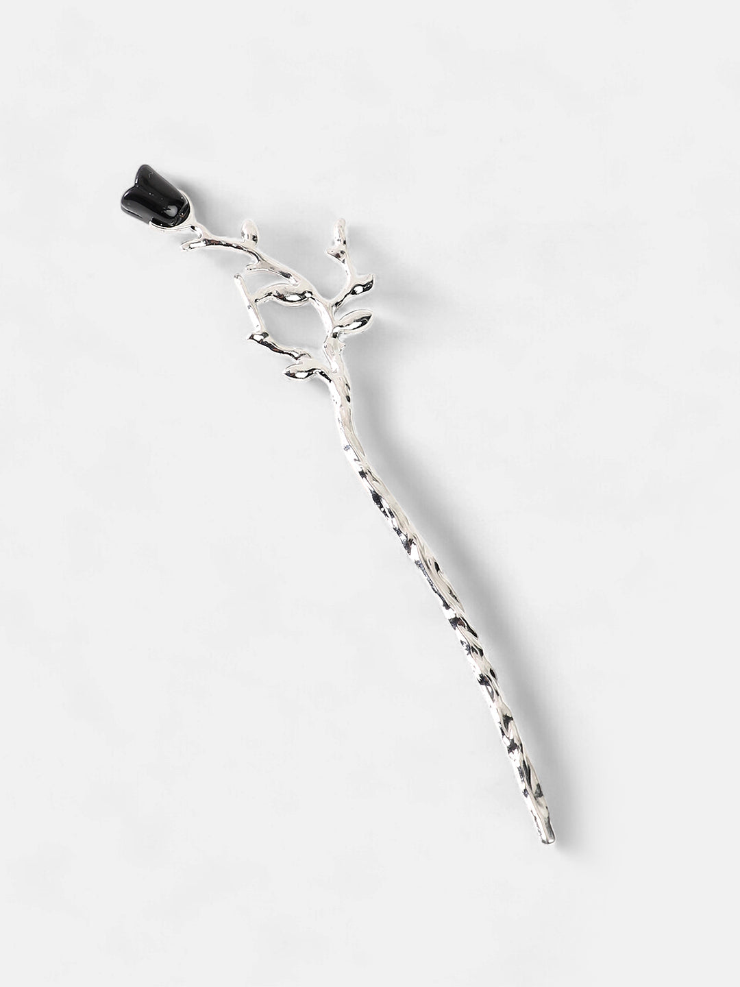 The Thorn Rose Hairpin - Metallic Silver-SOHIPN6140