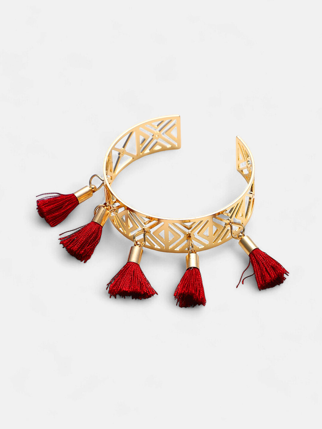 The Tassel Hair Pin - Crimson Red-SOHIPN6269