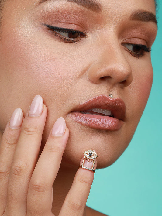 Set Of 4 Gold-Plated Rings