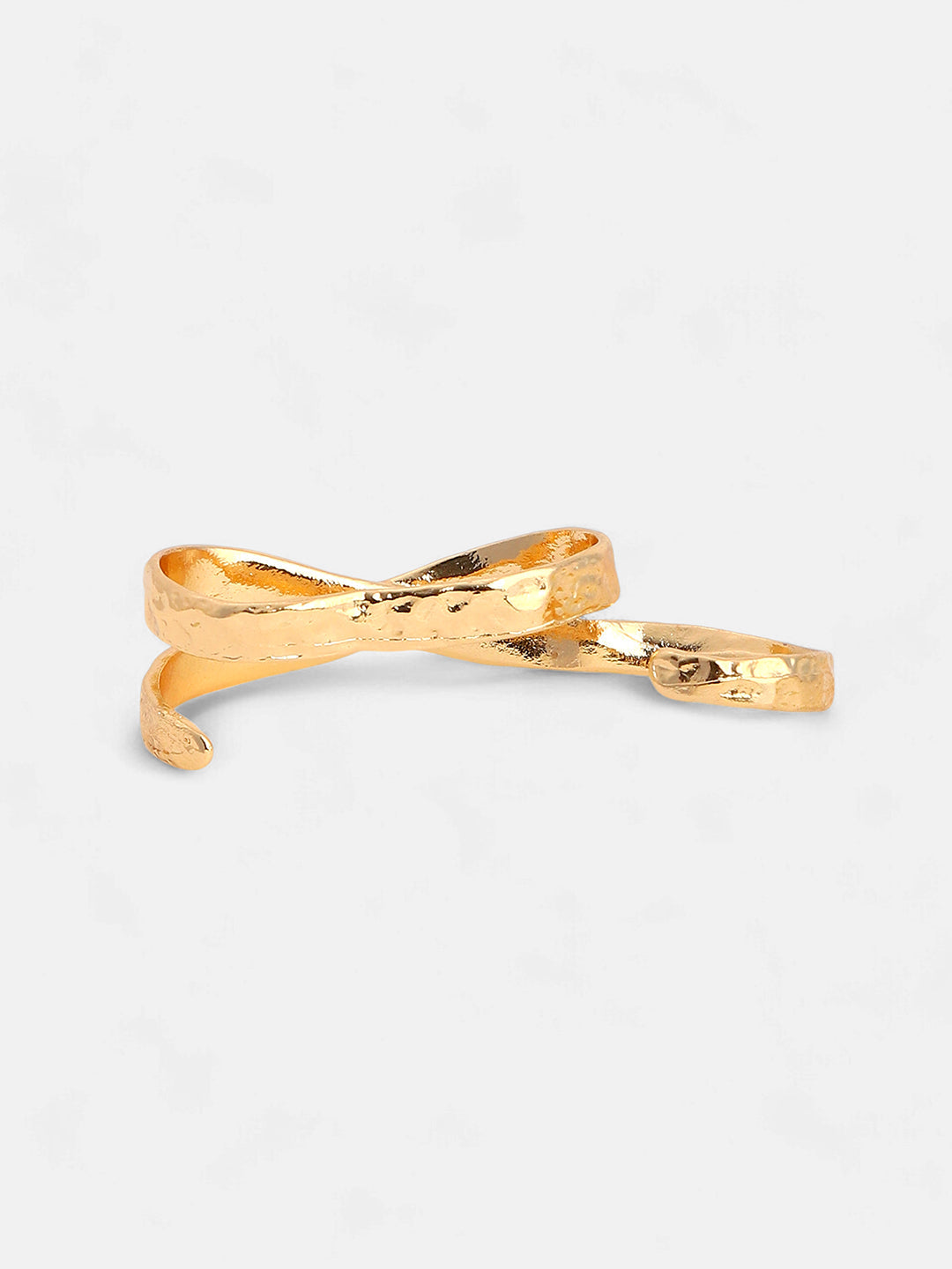The Dented Three Finger Ring - California Gold-SOHIRG6100