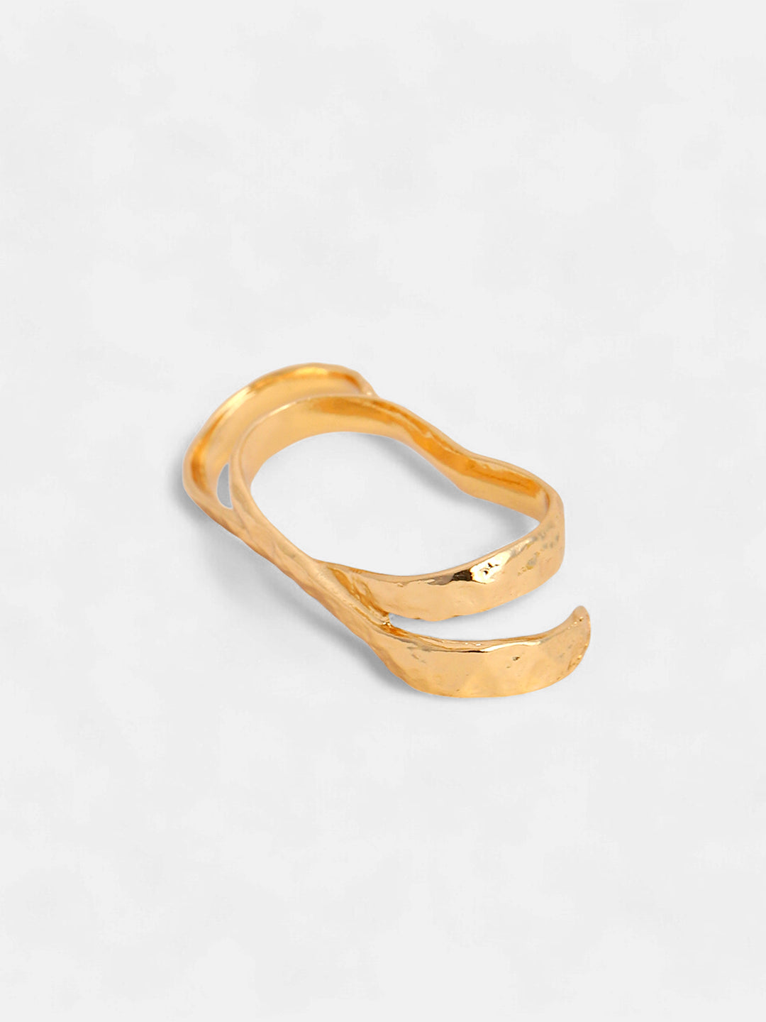 The Dented Three Finger Ring - California Gold-SOHIRG6100