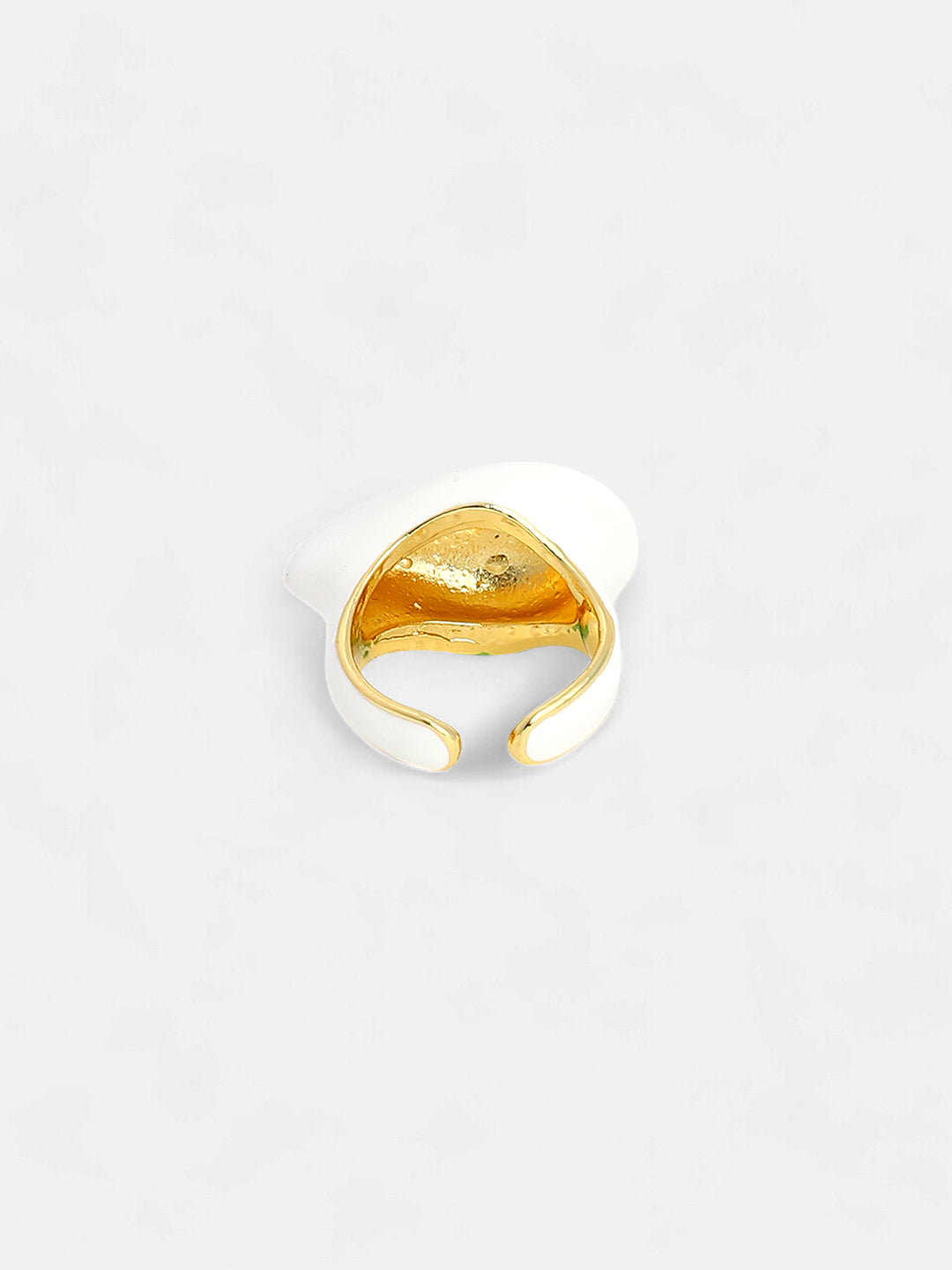 The Teardrop Finger Ring - Daisy White-SOHIRG6104