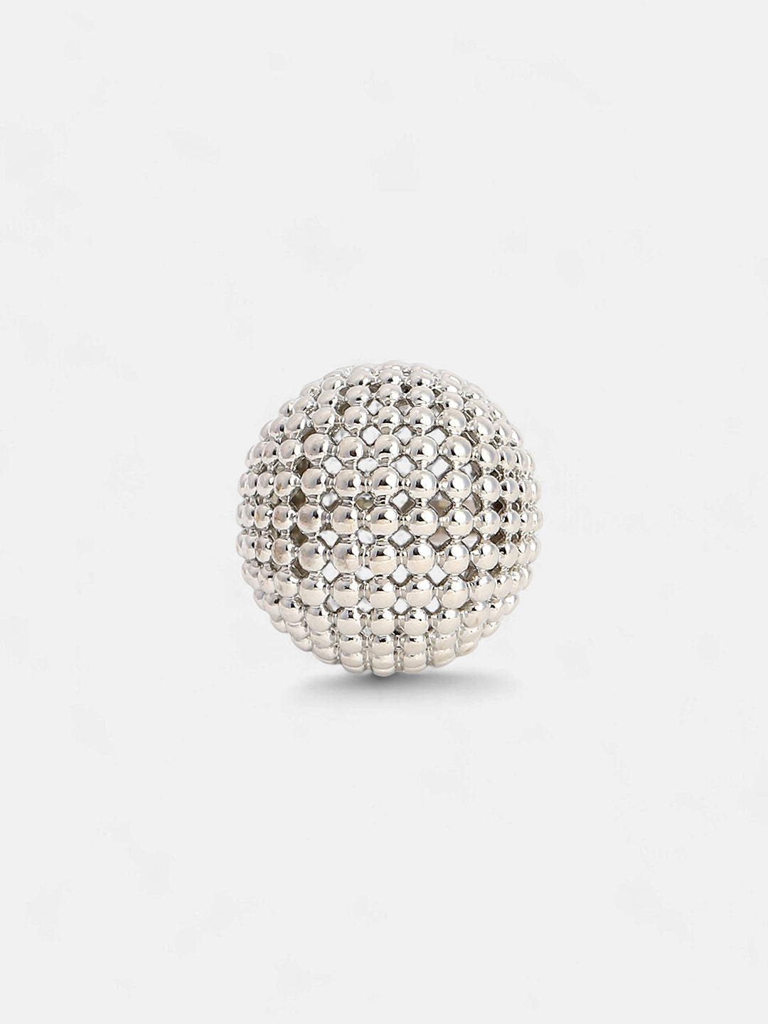 The Disco Ball Statement Ring - Metallic Silver-SOHIRG6106