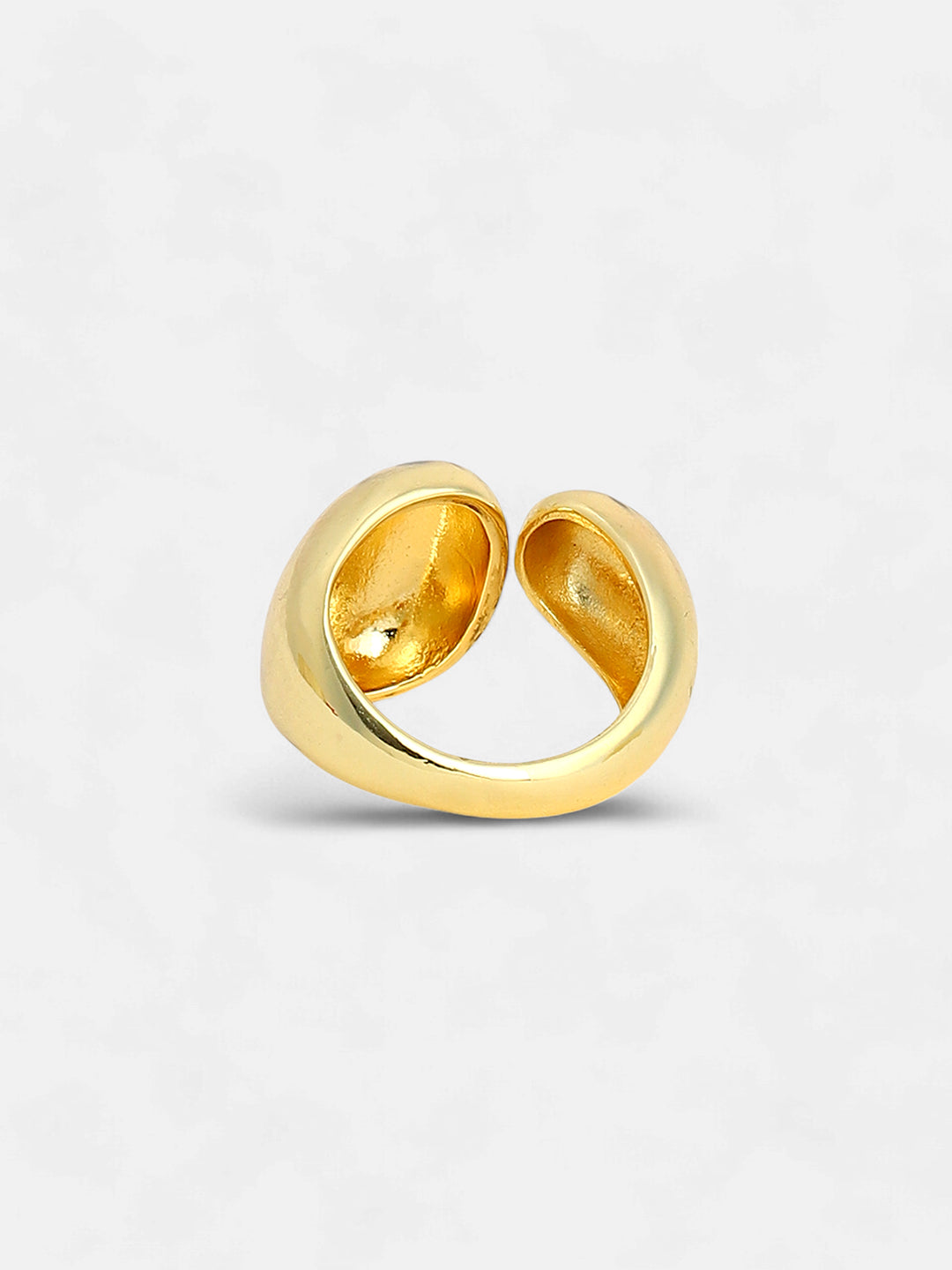 The Semi-Chunky Finger Ring - Champayne Gold-SOHIRG6107