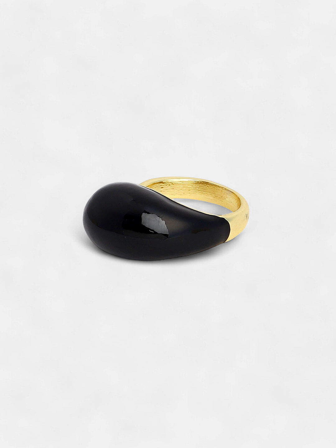 The Teardrop Finger Ring - Onyx Black-SOHIRG6109