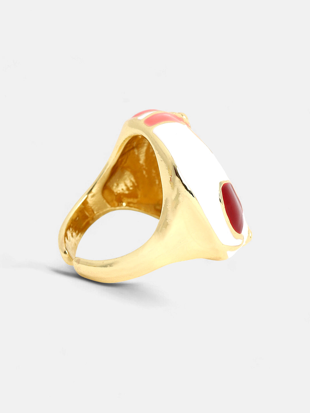 The Amaryllis Statement Ring - Salmon Pink & Wine Red-SOHIRG6114