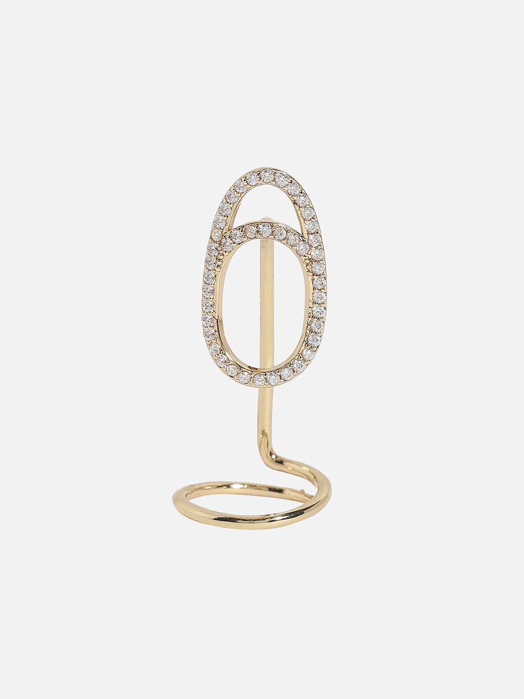 Gold-Plated Adjustable Nail Finger Ring
