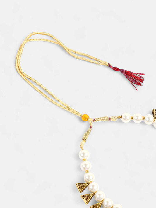 The Kasika Jewellery Set - Antique Gold-SOHNCK1045