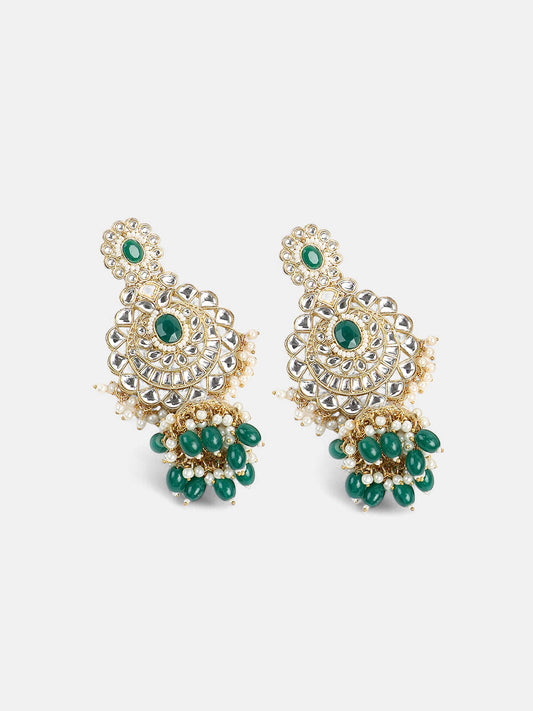 The Mumtaz Jewellery Set - Emerald Green-SOHNCK1255