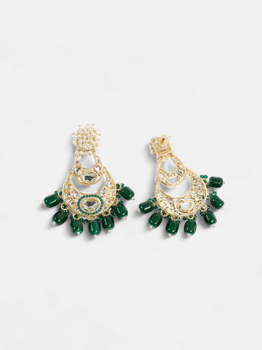 The Fathiyya Jewellery Set - Emerald Green-SOHNCK1545
