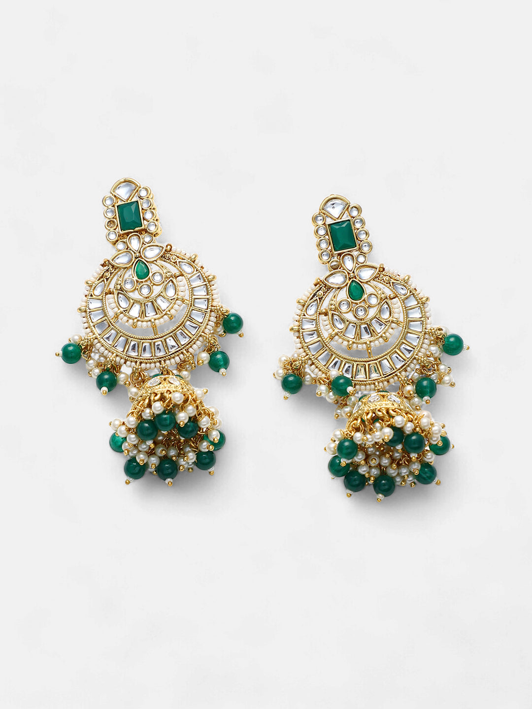 The Mehreen Jewellery Set - Emerald Green-SOHNCK1553