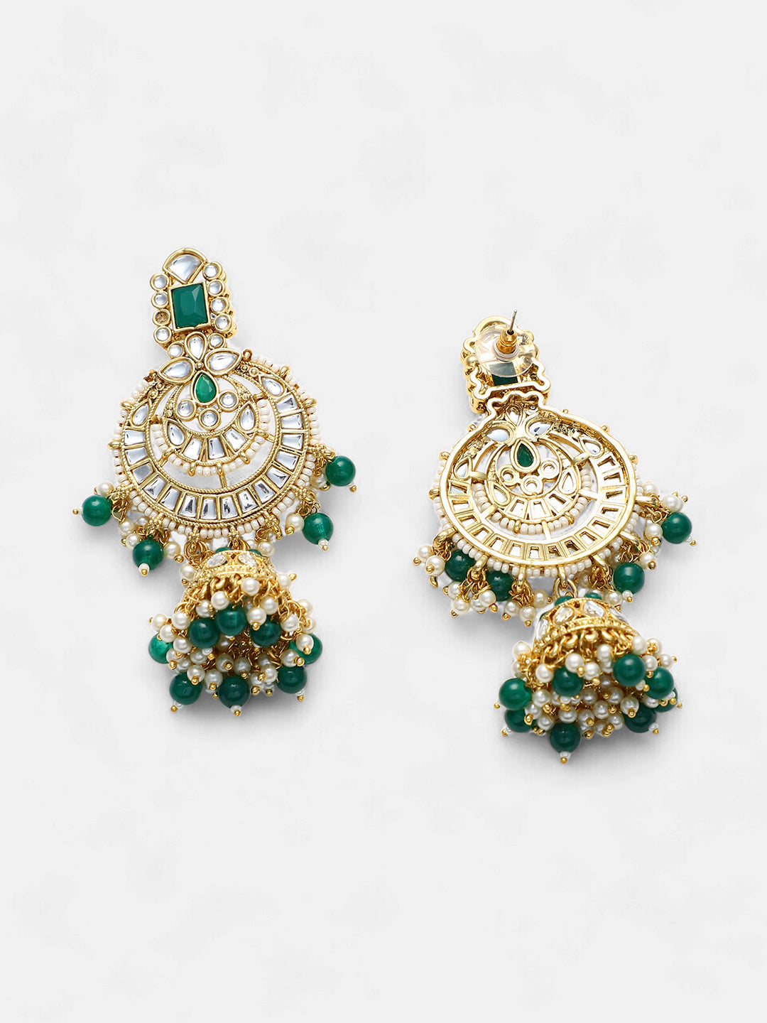 The Mehreen Jewellery Set - Emerald Green-SOHNCK1553