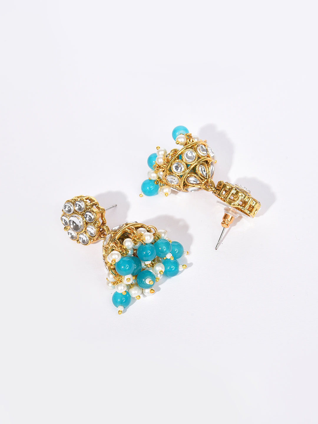 Gold Plated Designer Stone Beaded Necklace, Earrings and Maang Tikka Set