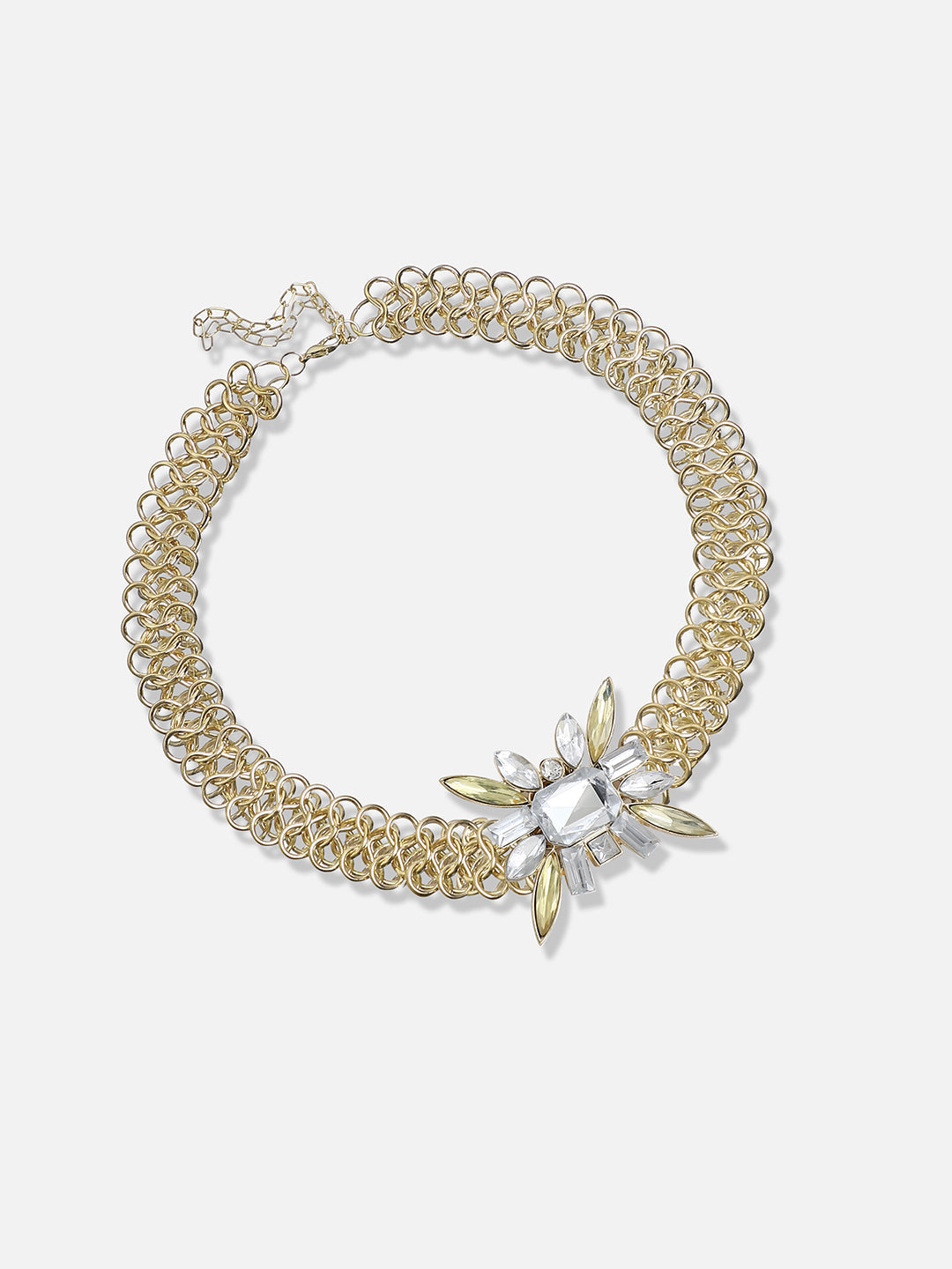 Gold Plated Designer Stone Party Necklace
