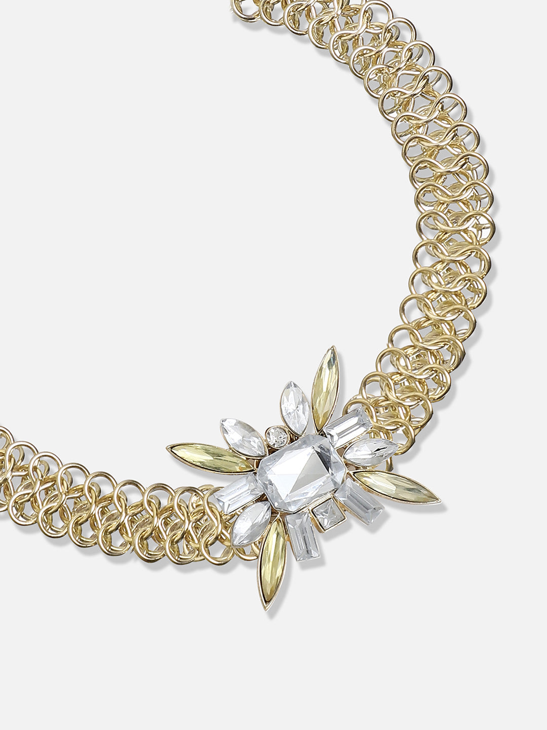 Gold Plated Designer Stone Party Necklace