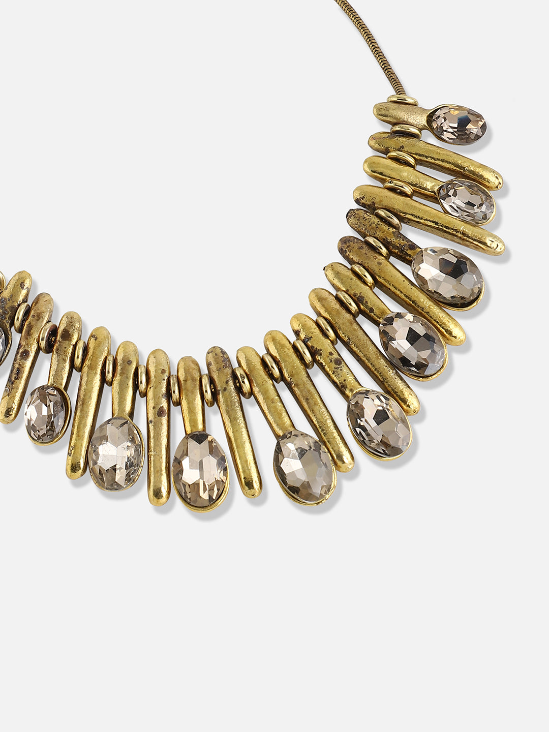 Gold Plated Designer Stone Party Necklace