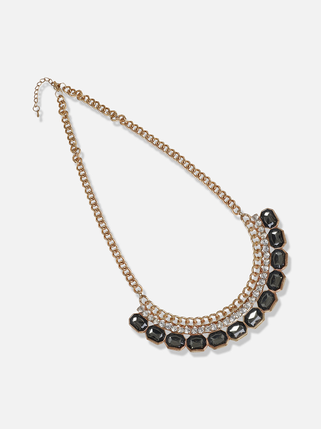 Silver Plated Designer Stone Party Necklace