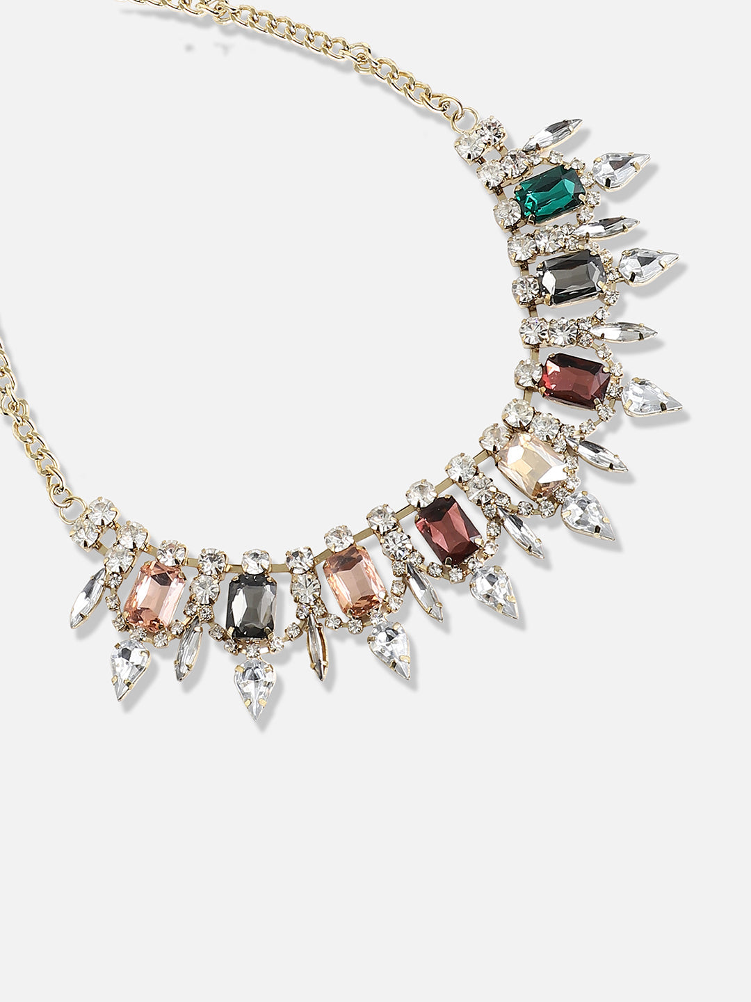 Gold Plated Designer Stone Party Necklace