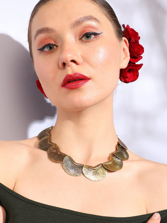 Gold Plated Designer Stone Party Necklace