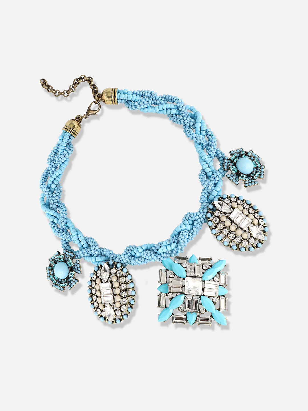 Silver Plated Designer Stone Party Necklace