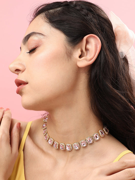 Silver Plated Designer Stone Casual Necklace