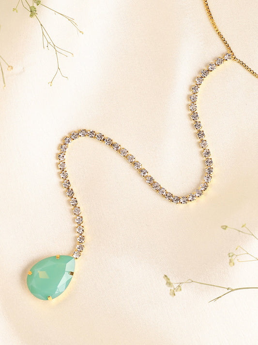 Silver Plated Designer Stone Party Necklace