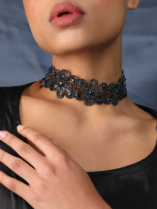 Silver Plated Designer Party Necklace