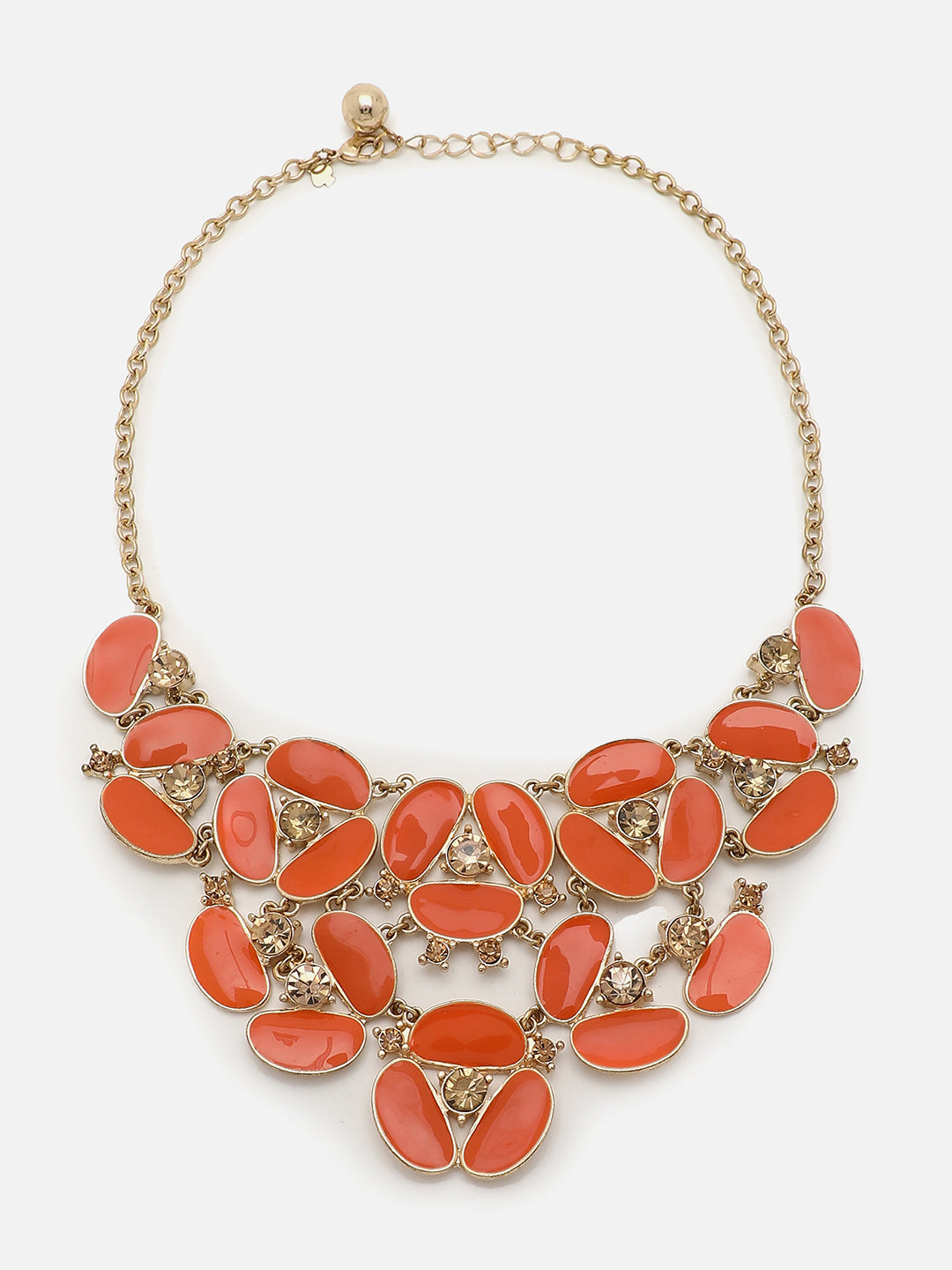Gold Plated Designer Stone Necklace