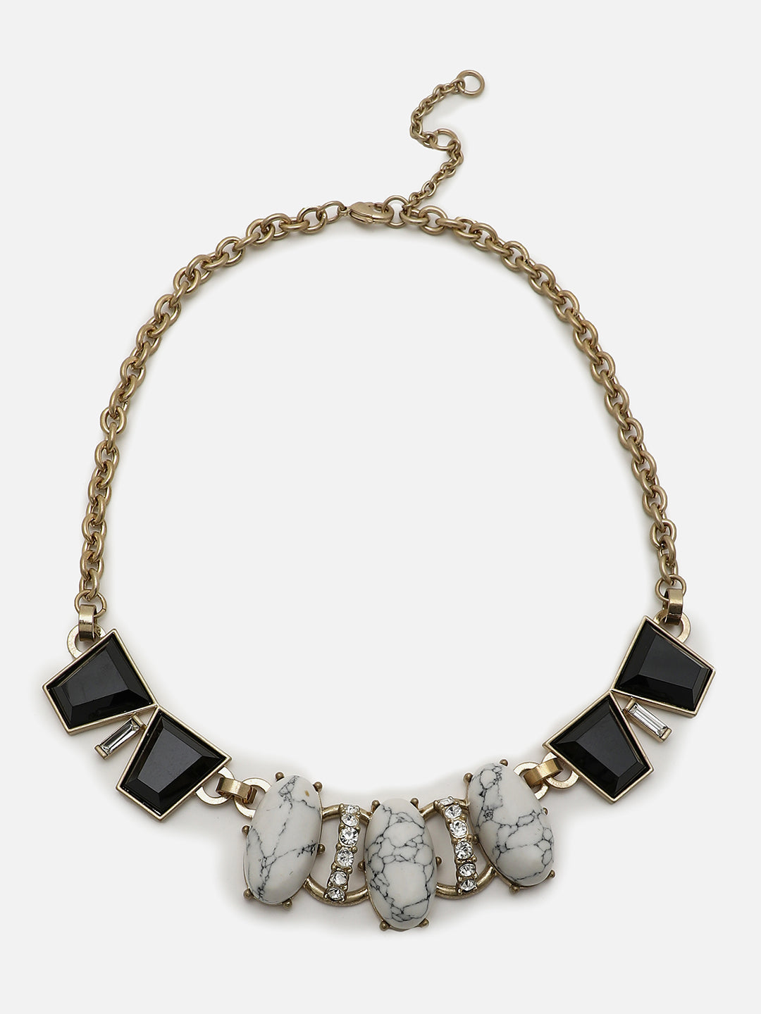 Gold Plated Designer Stone Necklace