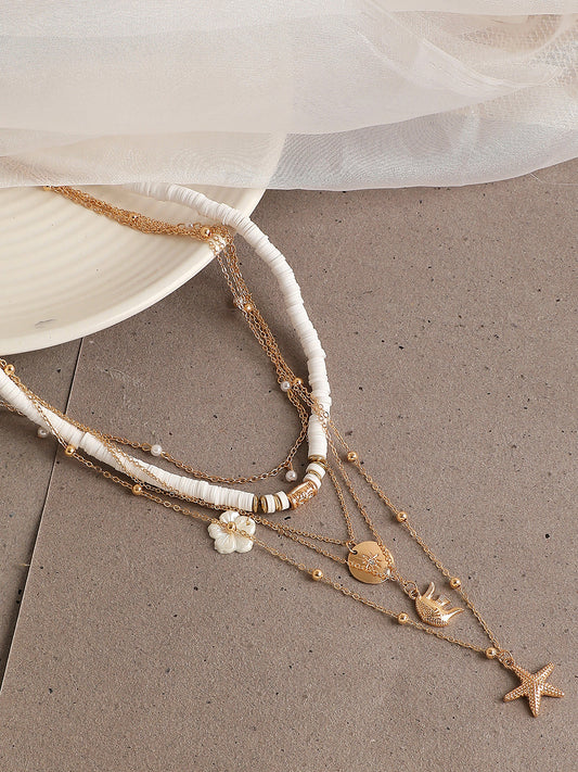 MULTI LAYERED GOLD PLATED NECKLACE