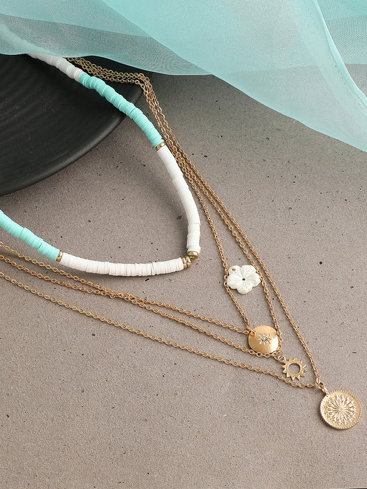 MULTI LAYERED GOLD PLATED NECKLACE