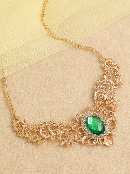 GOLD PLATED STATEMENT NECKLACE