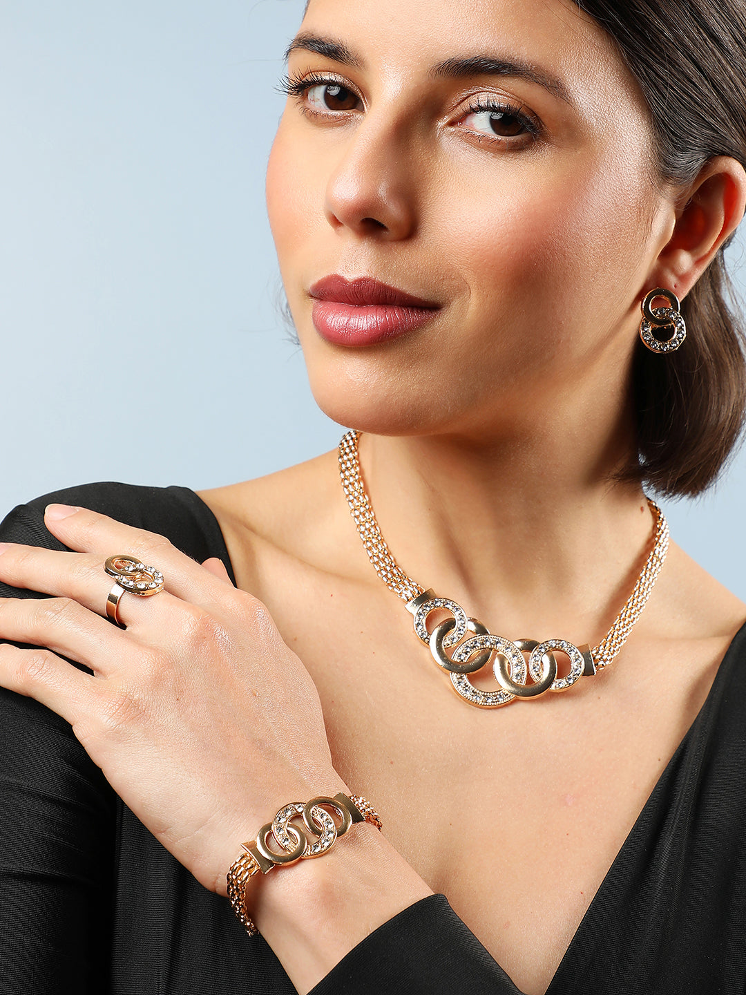 GOLD PLATED DESIGNER JEWELLERY SET