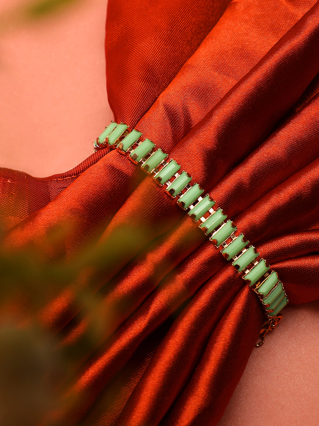 GOLD PLATED PARTY DESIGNER STONE BRACELET FOR WOMEN