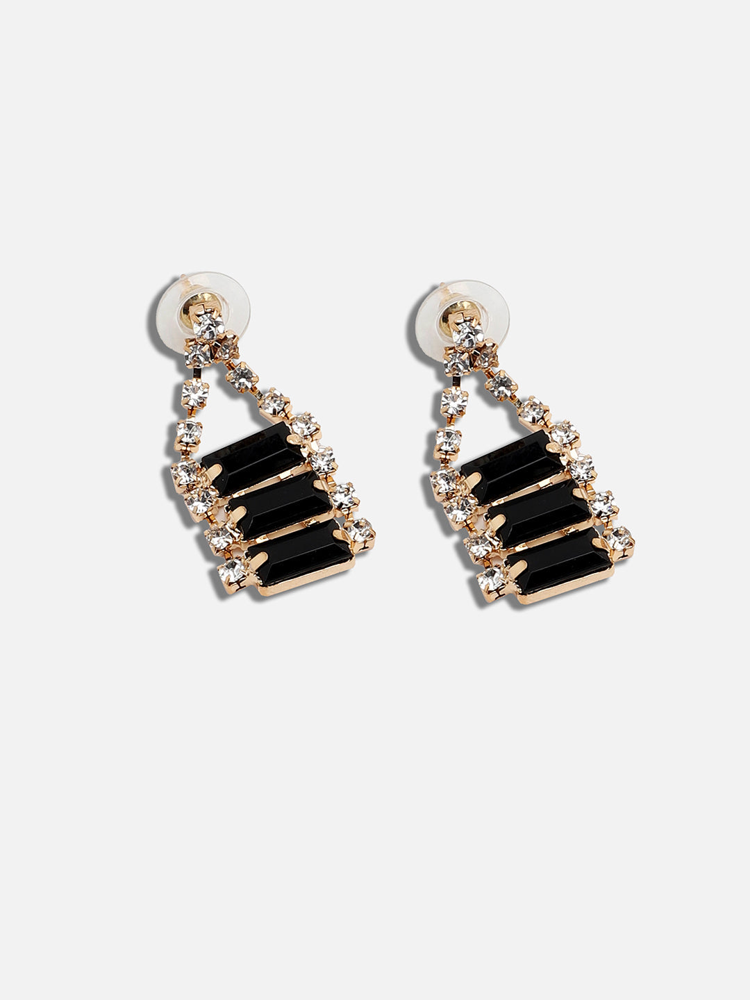GOLD PLATED PARTY DESIGNER STONE NECKLACE AND EARRING SET FOR WOMEN