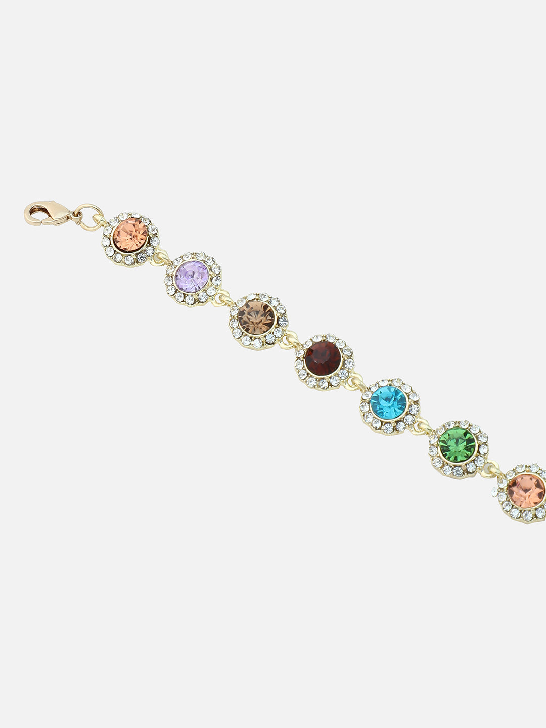 GOLD PLATED PARTY DESIGNER STONE BRACELET FOR WOMEN