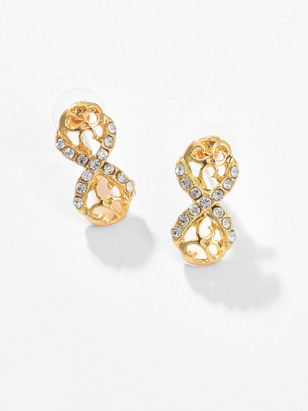 Gold Plated Designer Stone Necklace, Earrings, Bracelet and Ring Set Jewellery Set