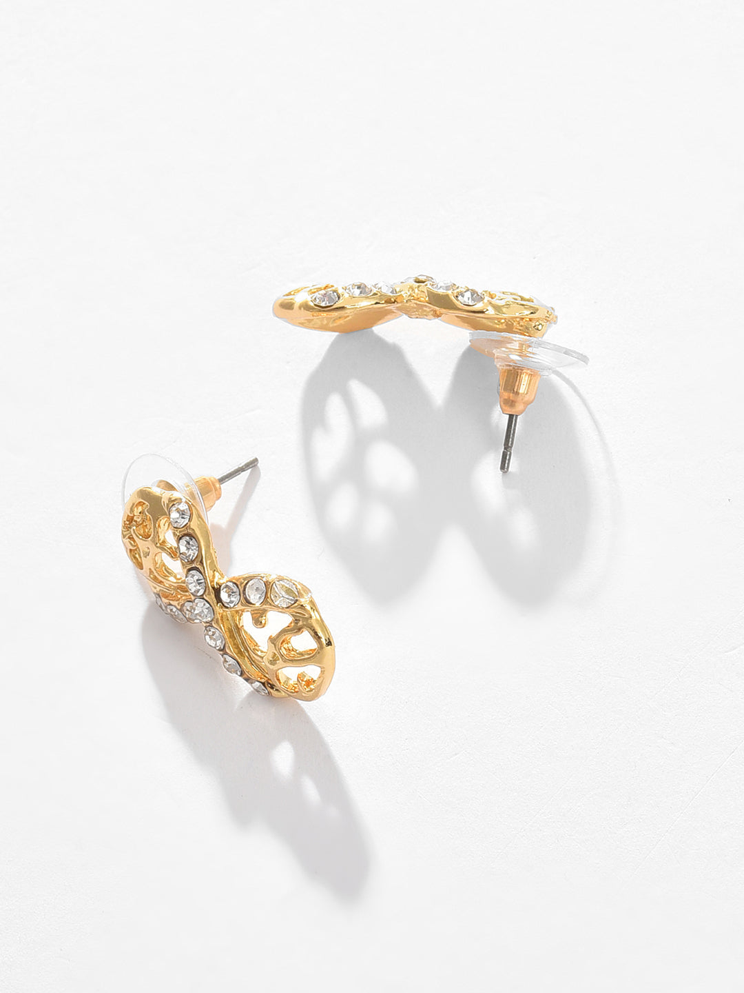 Gold Plated Designer Stone Necklace, Earrings, Bracelet and Ring Set Jewellery Set